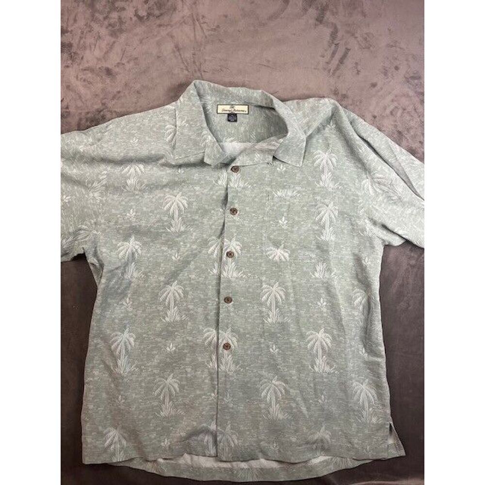 Tommy Bahama Men's XL 100% SILK Short Sleeve Button Up Shirt